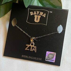 NWT Sterling Silver ZTA college sorority Necklace Women Jewlery Zeta Tau Alpha